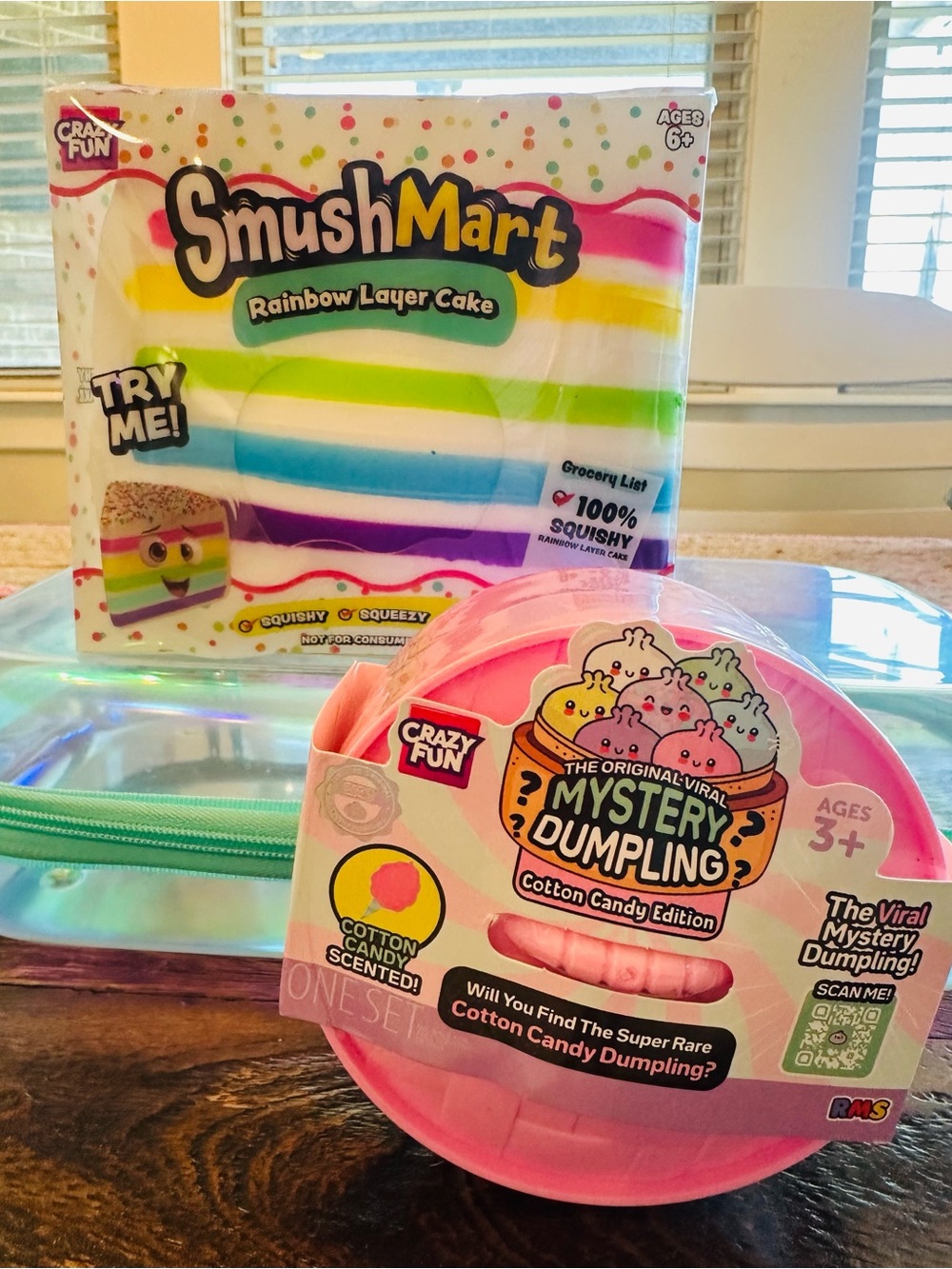 🩷🍰🩷 SmushMart Rainbow Cake & RMS Cotton Candy Pink Mystery Dumpling 🩷🍰🩷